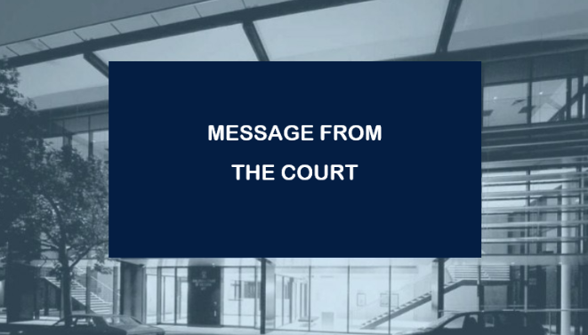 Message from court