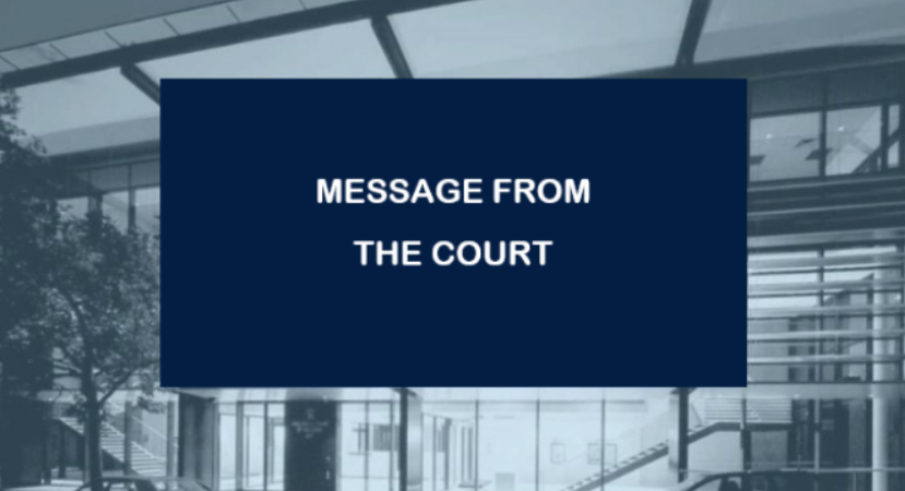Court message